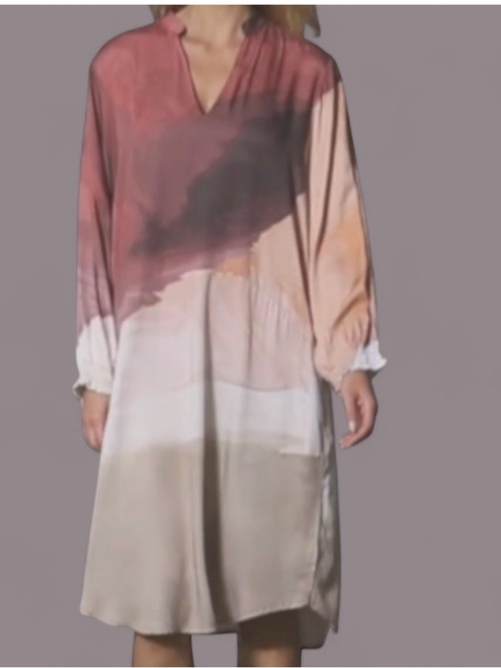NU Denmark New! Abstract Artisan Boho MIDI Dress